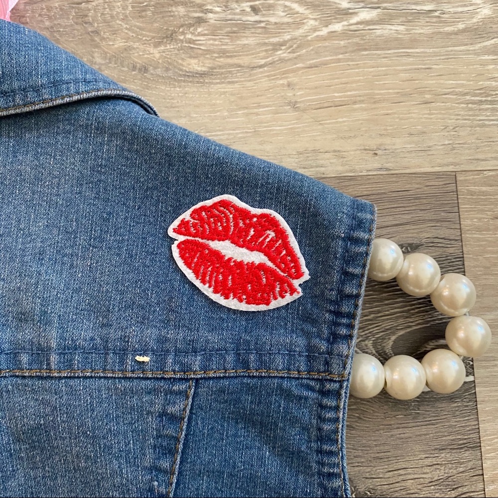 Valentines Day Jean vest - Picture 2 of 9